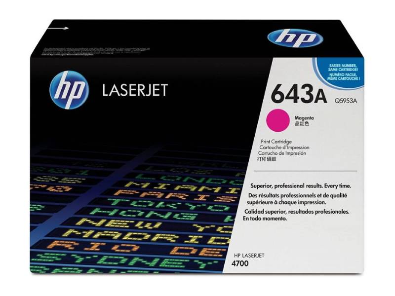 Genuine HP 643A Magenta Toner Cartridge 10,000 Prints (Q5953A)