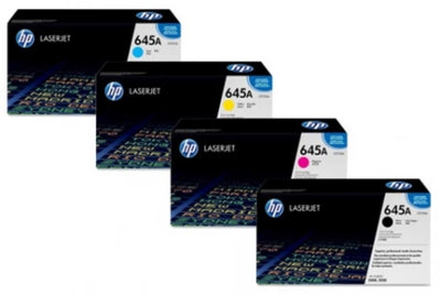 4 Pack Genuine HP 645A Toner Cartridges C9730A-C9733A [1BK, 1C, 1M, 1Y]