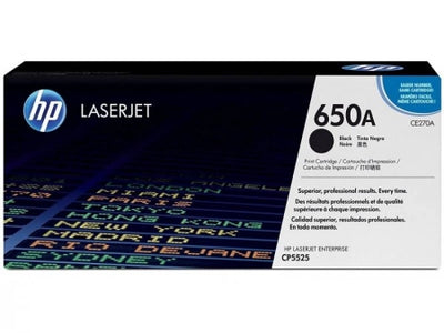 Genuine HP 650A CE270A black toner cartridge 13,500 Pages