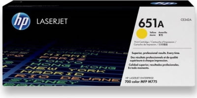 Genuine HP 651A CE342A Yellow Toner Cartridge 16,000 Prints