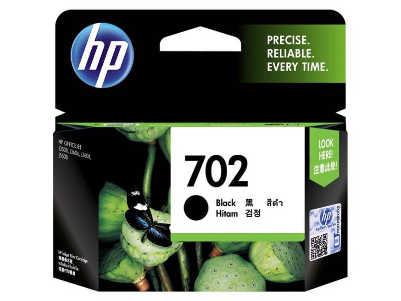 HP 702 CC660AA Black Genuine Ink Cartridge 600 Print