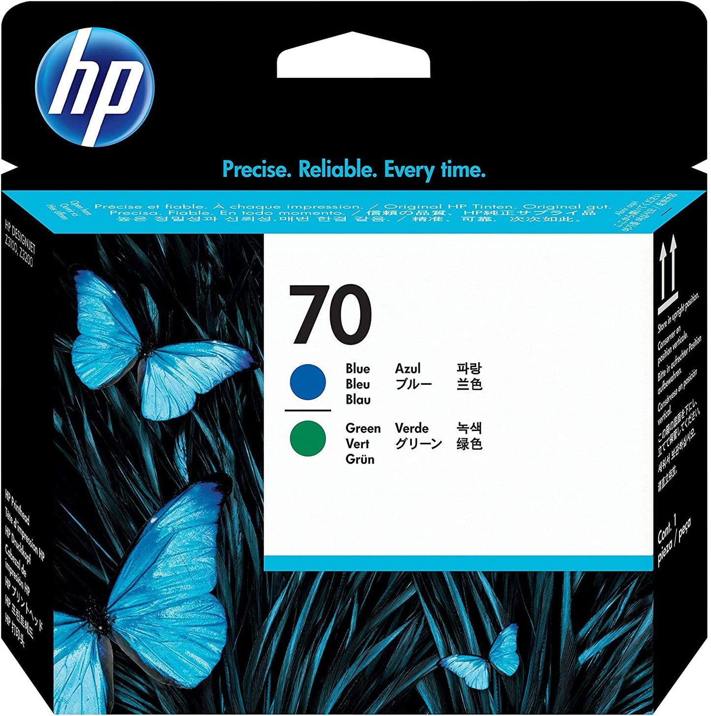 HP #70 C9408A Genuine Blue - Green Print Head