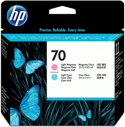 2 Pack Genuine HP 70 C9390A-C9405A Ink Cartridges [1LC,1LM]