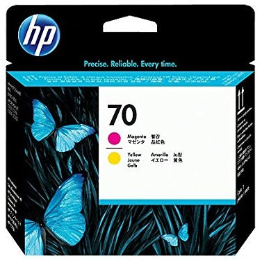2 Pack HP 70 C9406A- C9454A  Genuine Ink Cartridge [1M,1Y]