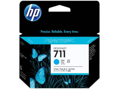 [Tri Pack] Genuine HP 711 Cyan Ink Cartridges CZ134A 29ml each