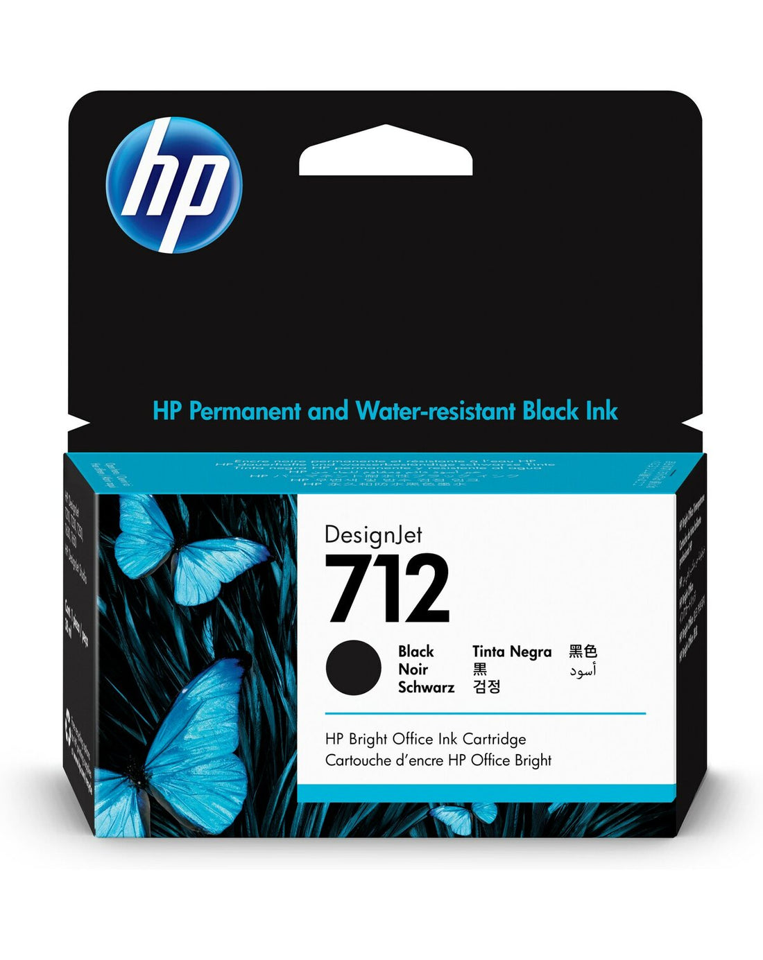 Genuine HP 712 Black DesignJet Ink Cartridge 38m