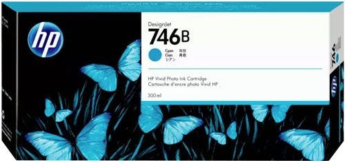 Genuine HP 746B Designjet Cyan Ink Cartridge 300m