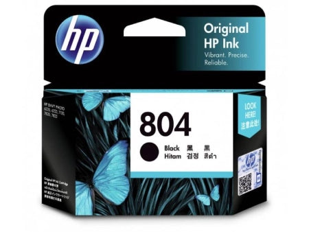 Genuine HP 804 T6N10AA Black Ink Cartridge 200 Prints