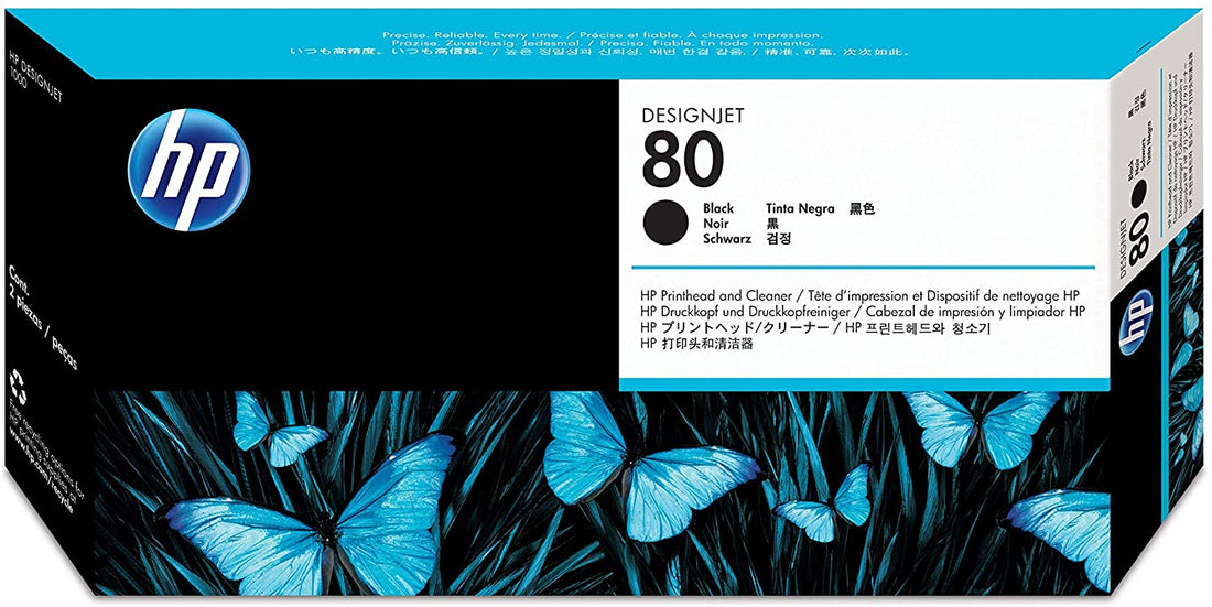 HP 80 C4820A Black Printhead & Printhead Cleaner