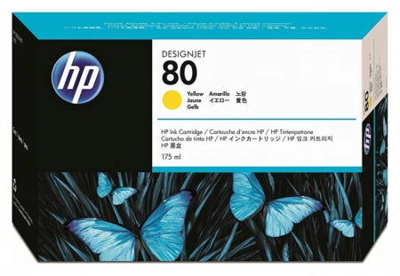 HP 80 C4873A Yellow Genuine  Ink Cartridge  2,200 Prints