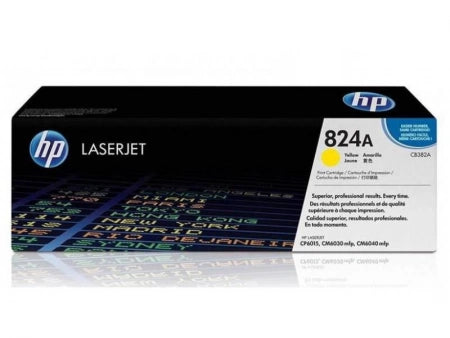 Genuine HP 824A CB382A Yellow Toner Cartridge CM6030 / CM6040 / CP6015 - 21,000 Pages