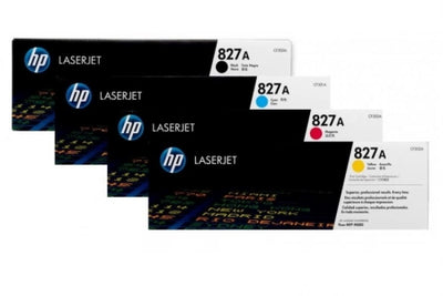 Genuine 4 Pack HP 827A CF300A-CF302A Toner Cartridges LaserJet M880Z [1BK,1C,1M,1Y]