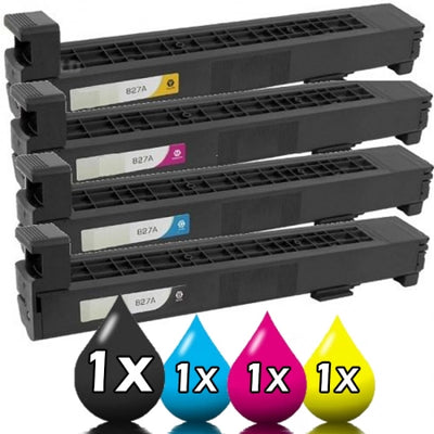 4 Pack HP 827A CF300A-CF302A Compatible Toner Cartridges LaserJet M880Z [1BK,1C,1M,1Y]