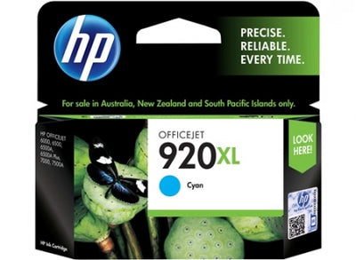 Genuine HP 920XL CD972AA Cyan Ink Cartridge 700 Prints
