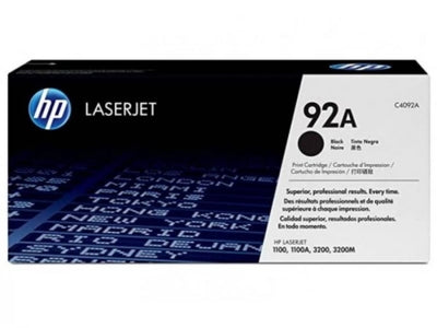 Genuine HP 92A C4092A Black  Toner Cartridge  2,500 Prints