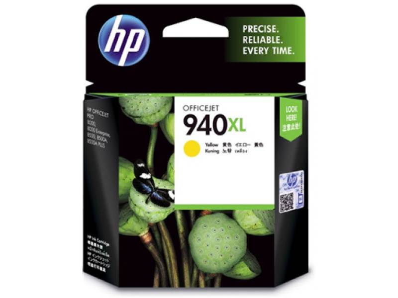 HP 940XL C4909AA Yellow Genuine  Ink Cartridge 1,400 Print