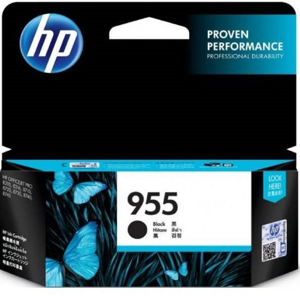 Genuine HP 955 Black Ink Cartridge L0S60AA 1,000 Page