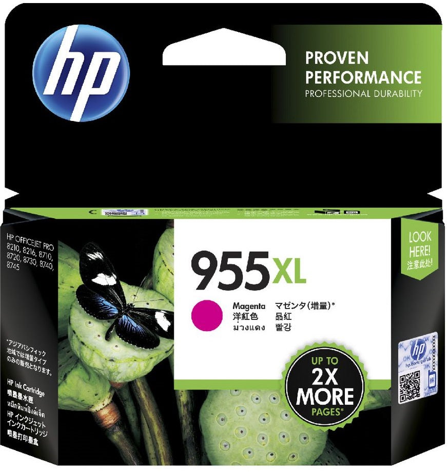 Genuine HP 955XL Magenta Ink Cartridge L0S66AA