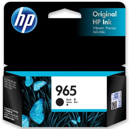Genuine HP 965 Black Ink Cartridge 1,000 Prints 3JA80AA