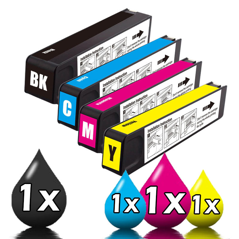 4 Pack HP 970XL 971XL Ink Cartridges Compatible CN625AA-CN628AA [1BK+1C+1M+1Y]