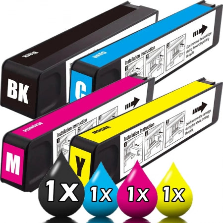 4 Pack HP 980 Compatible Ink Cartridges D8J10A-D8J09A [1BK, 1C, 1M, 1Y]
