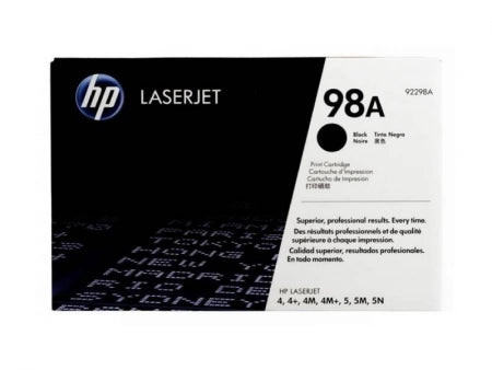 Genuine HP 98A 92298A Black Toner Cartridge 6,800 Pages