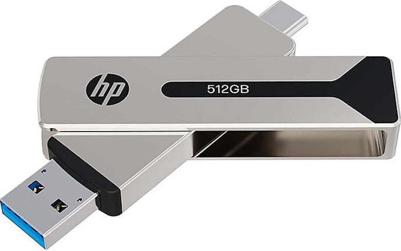 HP 911 Pro USB Flash Drive 512GB - USB-C & USB-A 3.2 Memory Stick HPFD911PRO-512