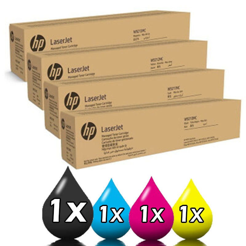 Genuine 4-Pack HP W9210MC-W9213MC CMYK Managed LaserJet Toner [W9210MC-W9213MC]