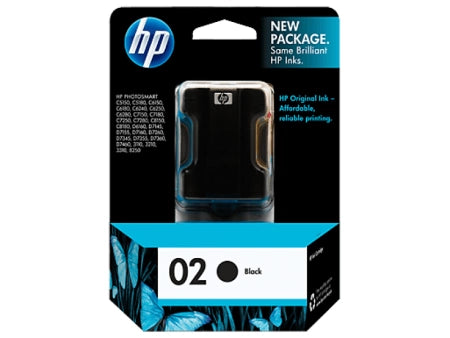 Genuine HP 02 C8721WA Black Ink Cartridge 480 Prints