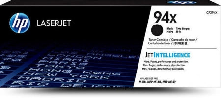 Genuine HP 94X CF294X Black Toner Cartridge 2,800 Prints