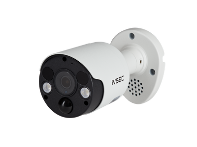 IVSEC BULLET IP CAMERA  5MP  2.8MM LENS POE IP66 IR  LED SPEAKER PIR HEAT DECT