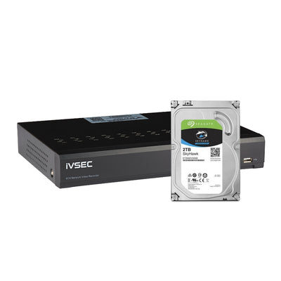 IVSEC NR308XC NVR  8 CH  12MP  8 EPOE  2TB  H265  4K HDMI  IVS with 2TB installed