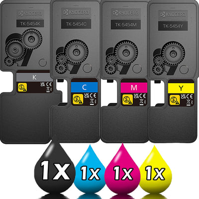 Genuine 4 Pack Kyocera TK-5454 Toner Cartridge Value Pack [1BK, 1C, 1M, 1Y]