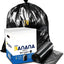 Carton of 1000 27L Black Bin Liners - Office / Kitchen 10 micron (Standard Strength)
