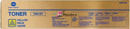 Konica Minolta TN213Y Yellow Toner - 19,000 prints (AOD7222) (Genuine)