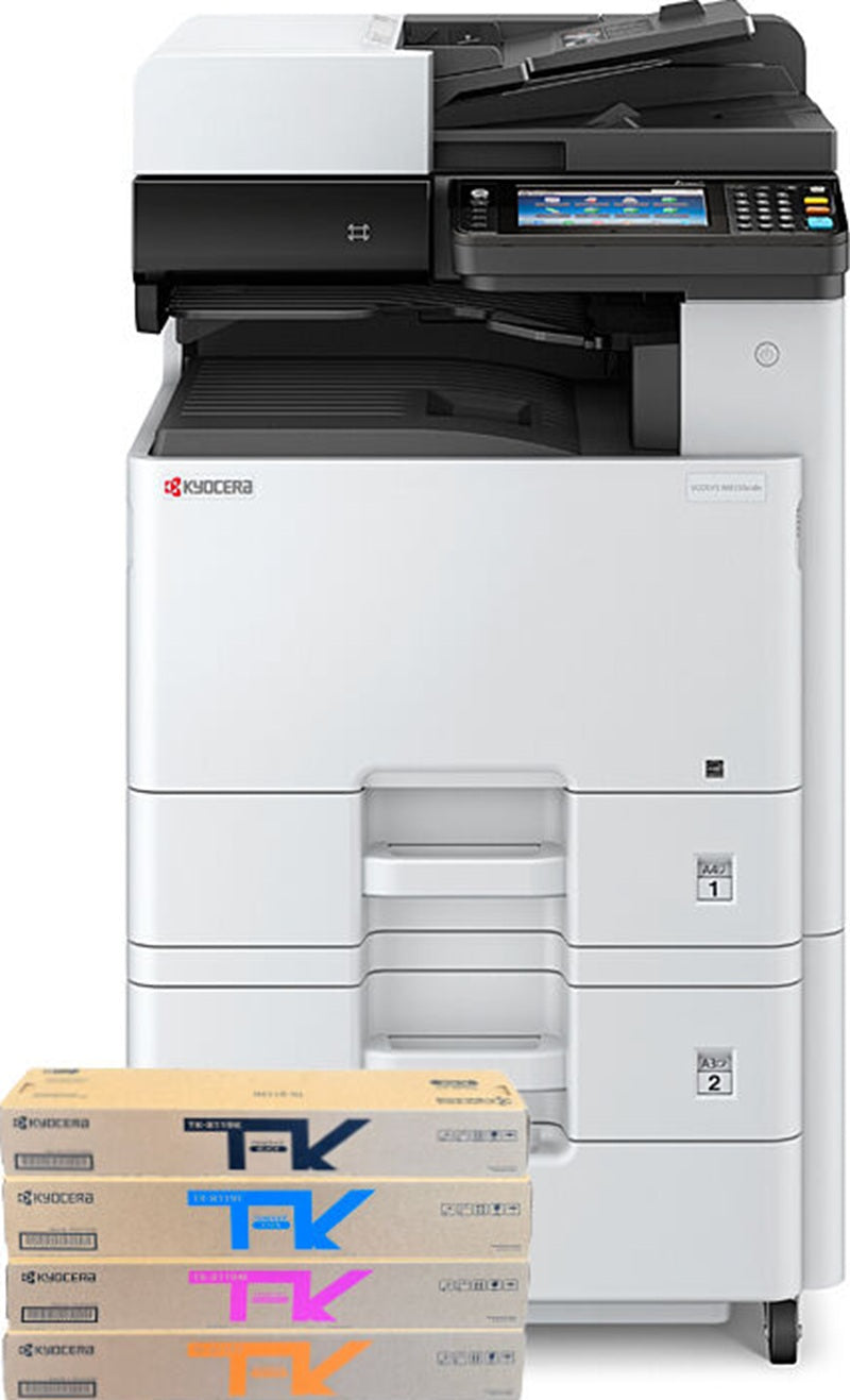 Kyocera A3 M8130cidn MFC Colour Laser Multifunctional Photocopier + PF-470 with Set of Toner