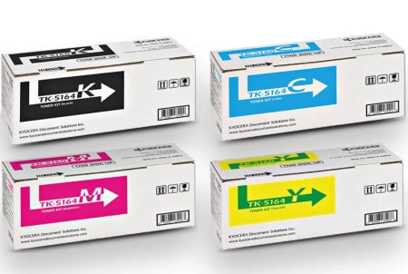 4 Pack Kyocera TK5164 Genuine Toner Cartridges [1BK,1C,1M,1Y]