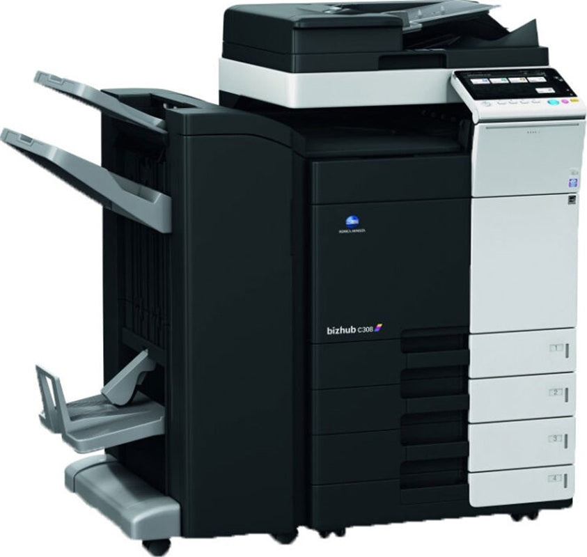 Konica Minolta Bizhub C308 A3 Color Laser Multifunction Printer with Booklet Maker (Folding and Stapling) Refurbished