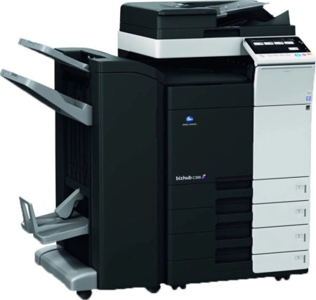 Konica Minolta Bizhub C308 A3 Color Laser Multifunction Printer with Booklet Maker (FoldingÂ andÂ Stapling) Refurbished
