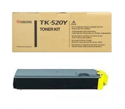 Kyocera TK520Y Yellow Genuine Toner Cartridge 4,000 Prints