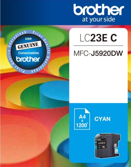 Brother LC23EC Cyan Genuine Ink Cartridge 1.2K Print Yield