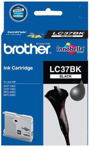 Genuine Brother LC37BK Black Ink Cartridge 350 Print Yield