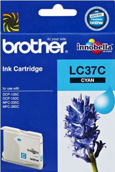 Brother LC37C Cyan Genuine Ink Cartridge 300 Print Yield