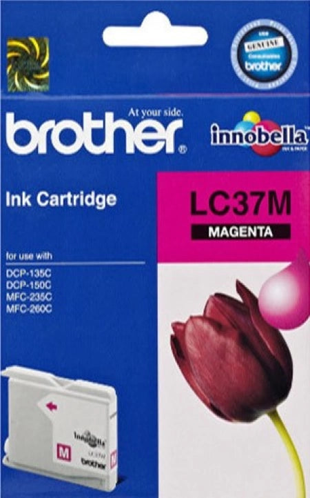 Brother LC37M Magenta Genuine Ink Cartridge 300 Print Yield