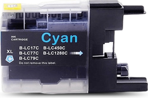 Brother LC77XLC Cyan High Yield Compatible Ink Cartridge 1.2K Print Yield