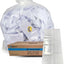 Carton of 200 80L Gusseted Seal Black Bin Liners - Restaurant Grade 31 micron (Super Strength)