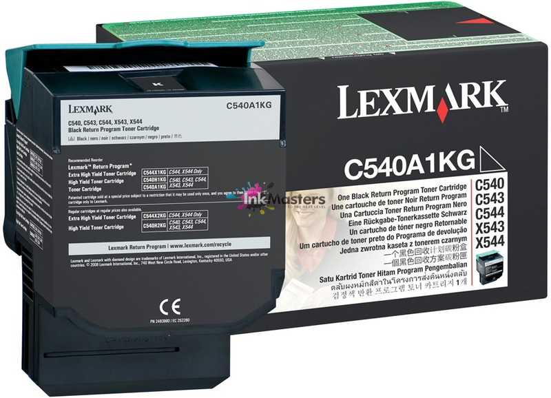 Lexmark C540A1KG Black Genuine Toner Cartridge 1,000 Yield
