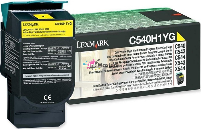 Genuine Lexmark C540H1YG Yellow Toner Cartridge 2K Print Yield