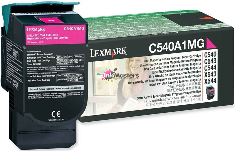 Lexmark C540A1MG Magenta Genuine Toner Cartridge 1,000 Yield