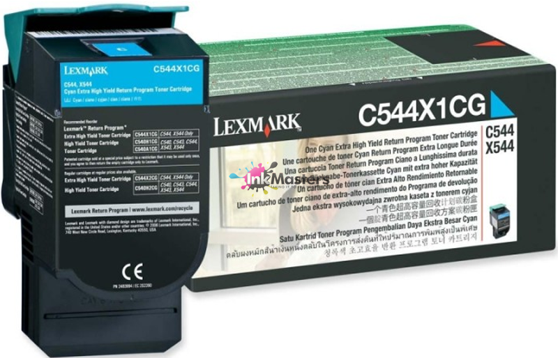 Genuine Lexmark C544X1CG Cyan Extra High Yield Toner Cartridge 4K Print Yield